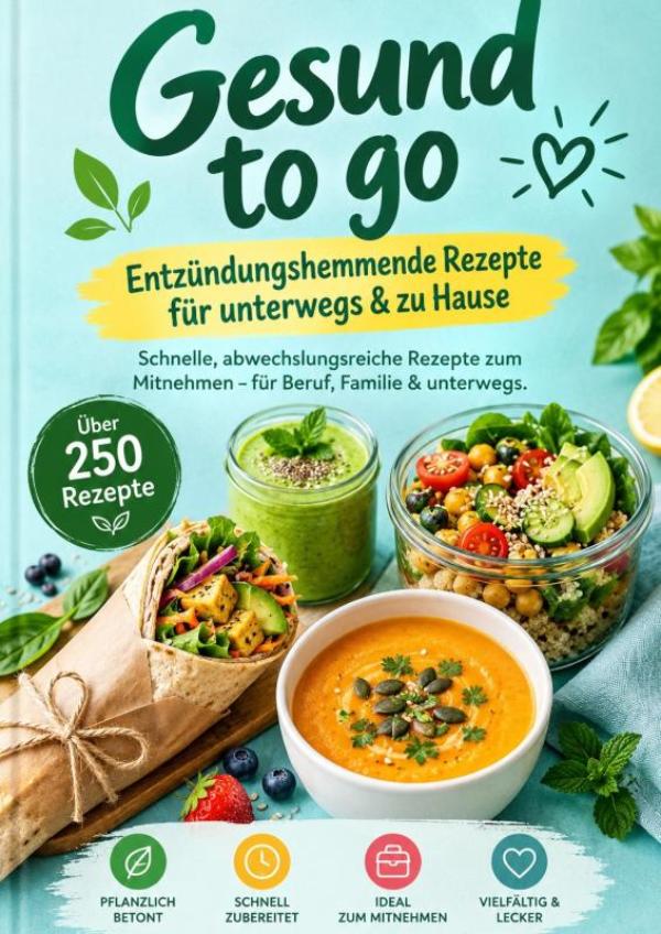 Omslag van Gesund to go: Entzündungshemmende Rezepte für unterwegs & zu Hause
