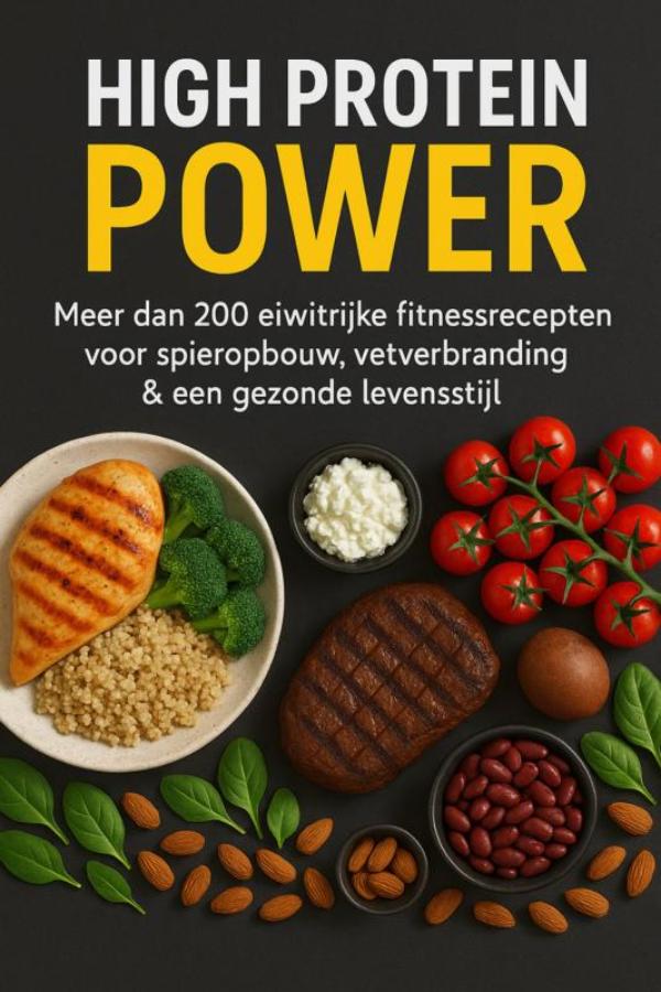 Omslag van High Protein Power: Meer dan 200 eiwitrijke fitnessrecepten voor spieropbouw, vetverbranding & een gezonde levensstijl