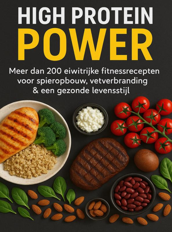 Omslag van High Protein Power: Meer dan 200 eiwitrijke fitnessrecepten voor spieropbouw, vetverbranding & een gezonde levensstijl