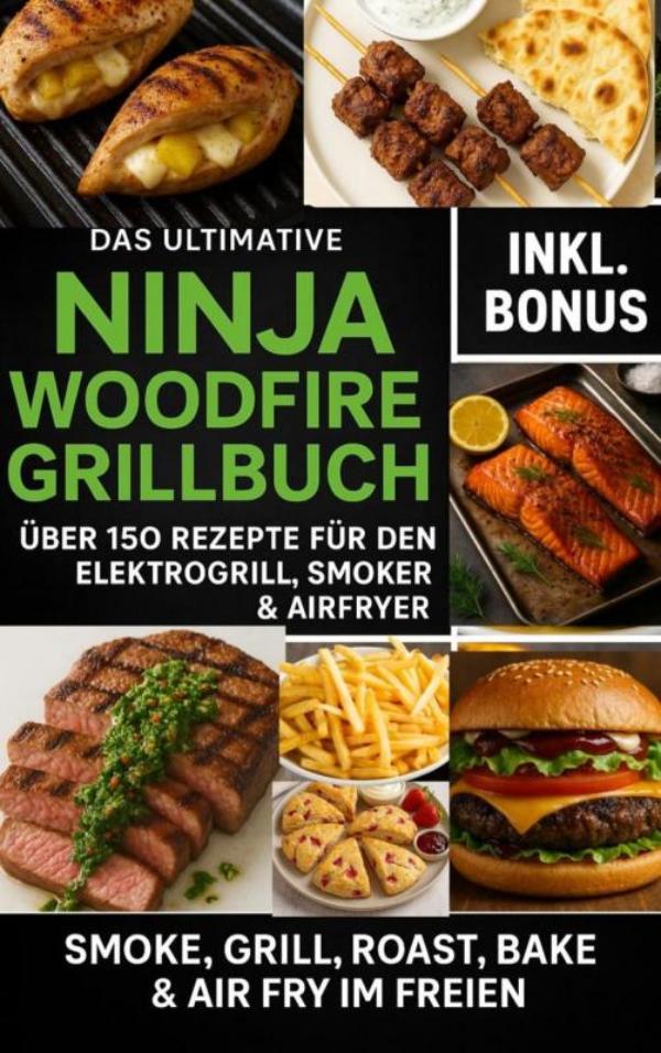 Omslag van Das Ultimative Ninja Woodfire Grillbuch – über150 Rezepte für den Elektrogrill, Smoker & Airfryer