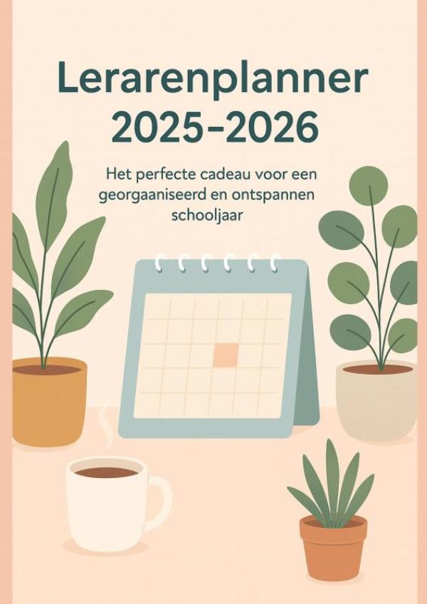 Omslag van Lerarenplanner 2025–2026(Het perfecte cadeau voor een georganiseerd en ontspannen schooljaar)