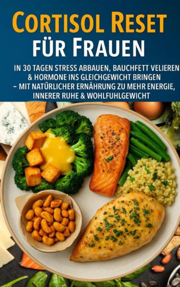 Omslag van Cortisol Reset für Frauen: In 30 Tagen Stress abbauen, Bauchfett verlieren & Hormone ins Gleichgewicht bringen