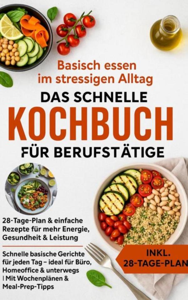 Omslag van Basisch essen im stressigen Alltag – Das schnelle Kochbuch für Berufstätige