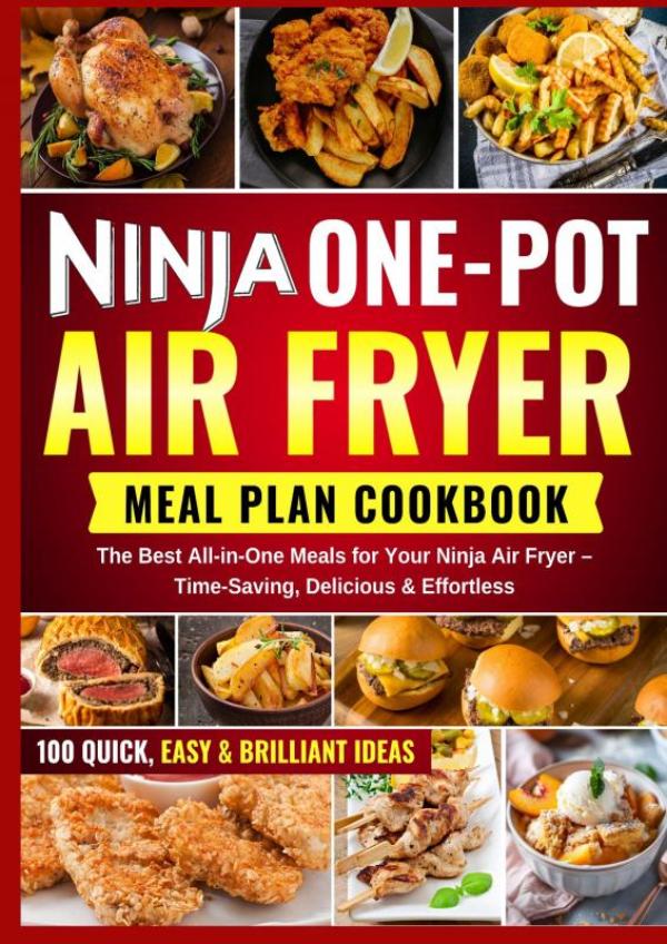 Omslag van NINJA ONE POT AIR FRYER MEAL PLAN COOKBOOK