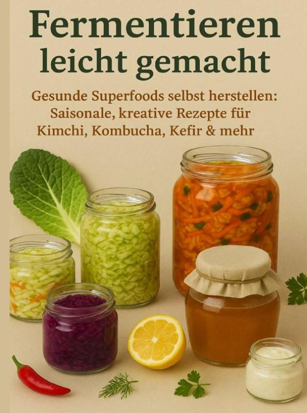 Omslag van Fermentieren leicht gemacht Gesunde Superfoods selbst herstellen: Saisonale, kreative Rezepte für Kimchi, Kombucha, Kefir & mehr