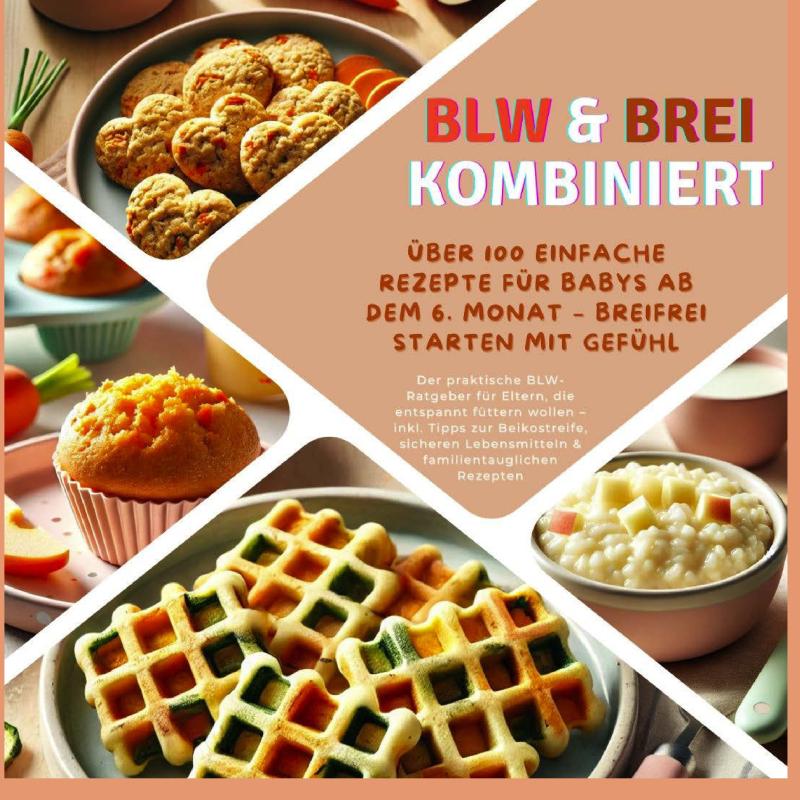 Omslag van BLW & Brei kombiniert: Über 100 einfache Rezepte für Babys ab dem 6. Monat – Breifrei starten mit Gefühl
