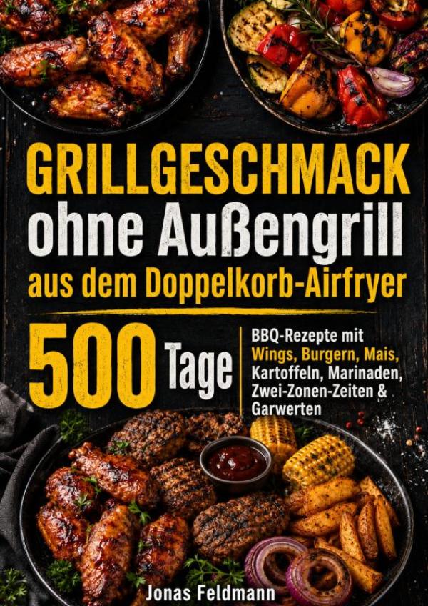 Omslag van Grillgeschmack ohne Außengrill aus dem Doppelkorb-Airfryer