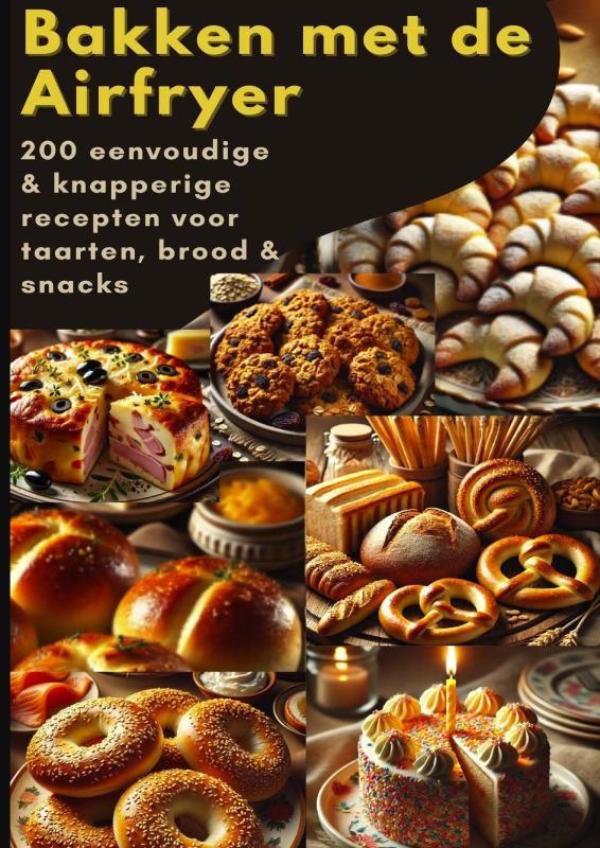Omslag van Bakken met de Airfryer: 200 eenvoudige & knapperige recepten voor taarten, brood & snacks