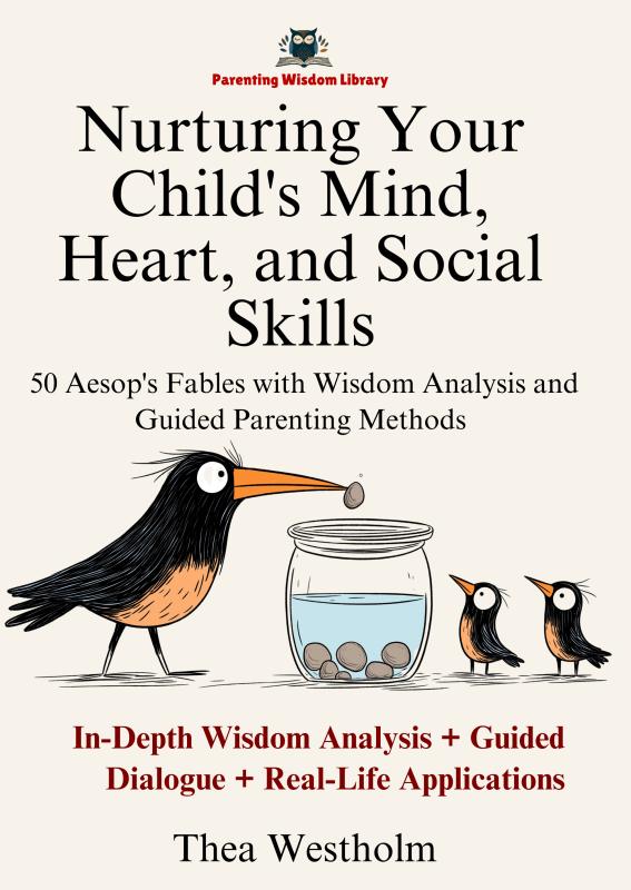 Omslag van Nurturing Your Child's Mind, Heart, and Social Skills: 50 Aesop's Fables with Wisdom Analysis and Guided Parenting Methods