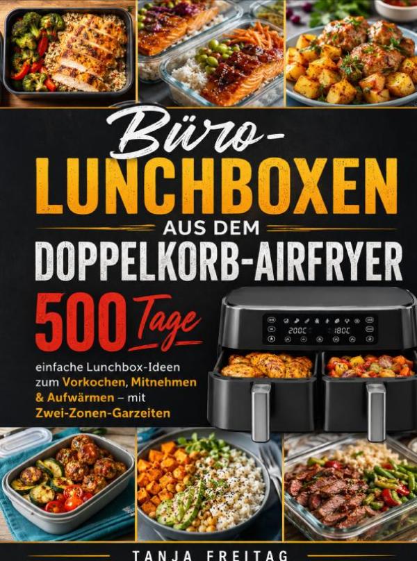 Omslag van Büro-Lunchboxen aus dem Doppelkorb-Airfryer