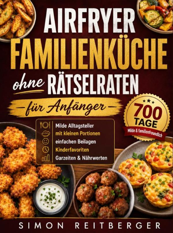 Omslag van Airfryer Familienküche ohne Rätselraten für Anfänger