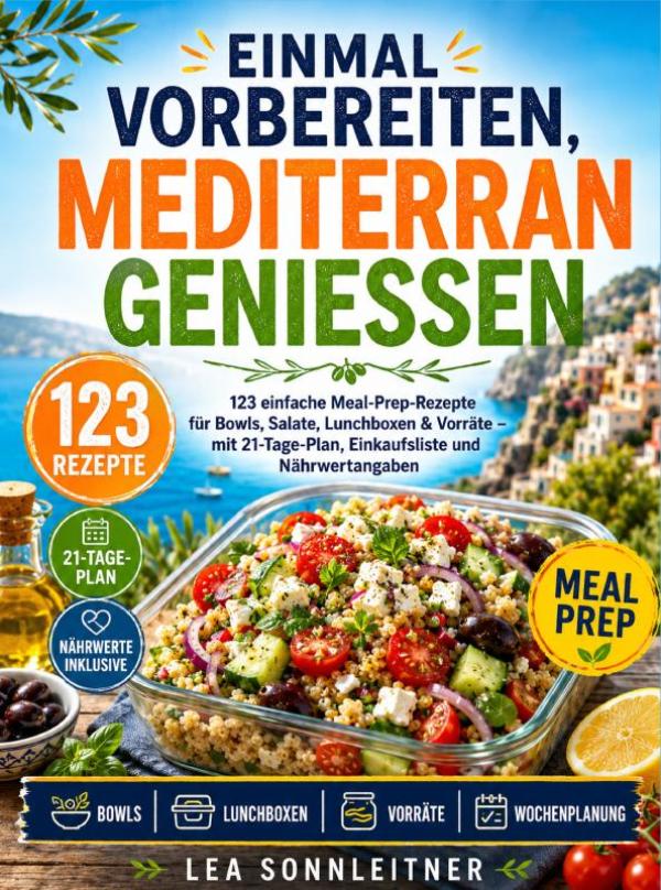Omslag van Einmal vorbereiten, mediterran genießen