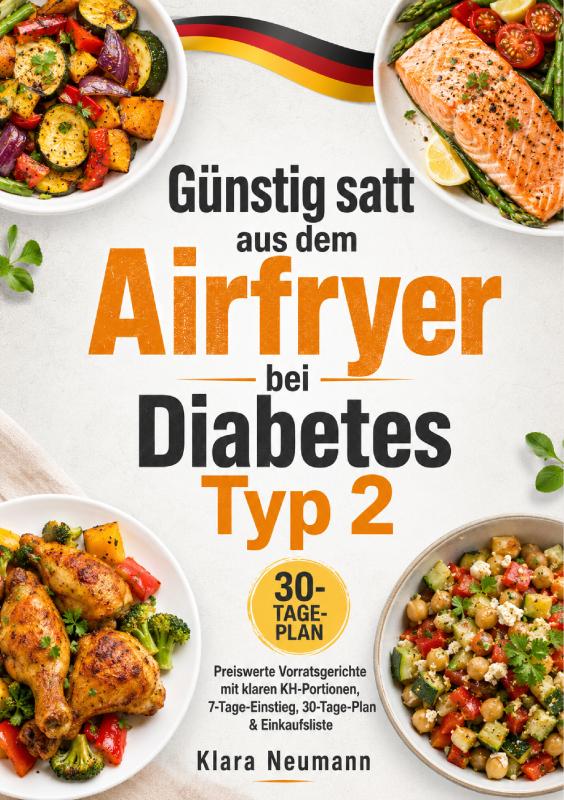 Omslag van Günstig satt aus dem Airfryer bei Diabetes Typ 2