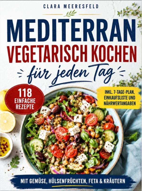 Omslag van Mediterran vegetarisch kochen für jeden Tag