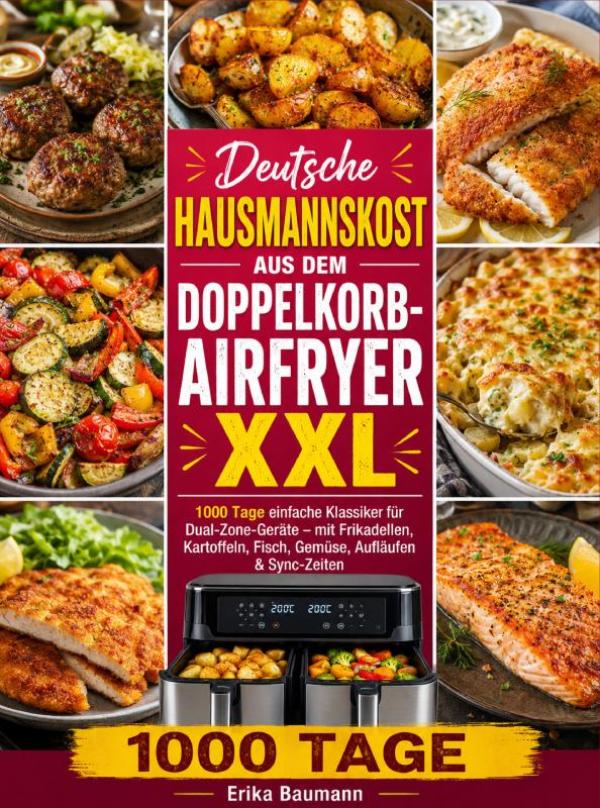 Omslag van Deutsche Hausmannskost aus dem Doppelkorb-Airfryer XXL
