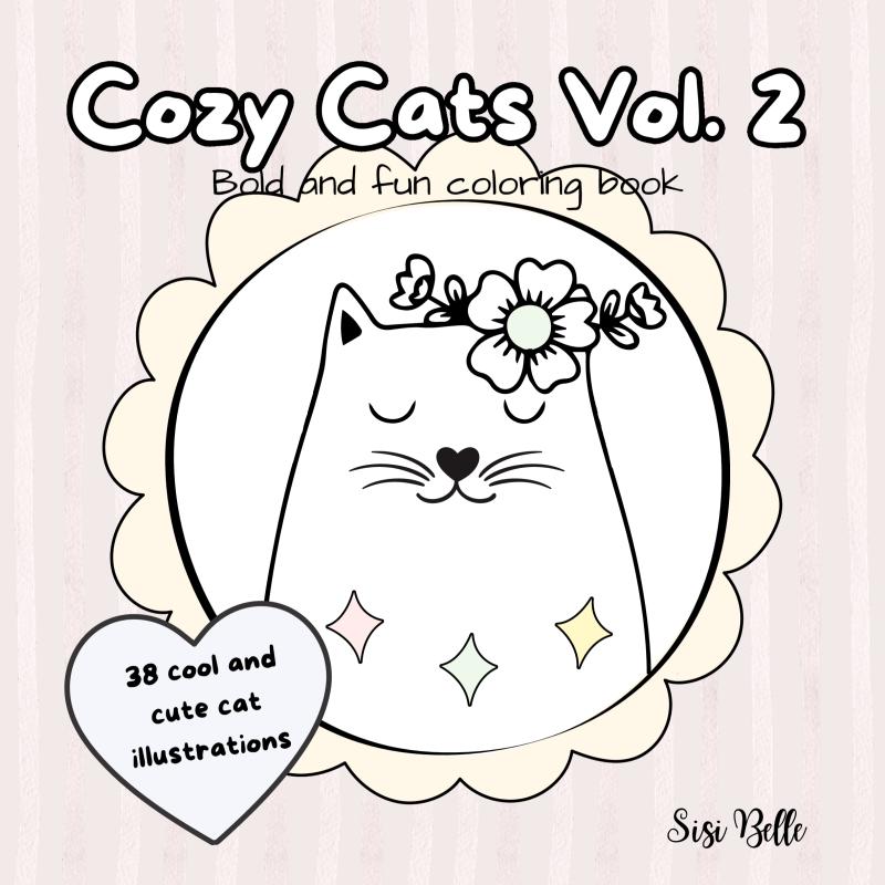 Omslag van Cozy Cats Vol. 2 coloring book