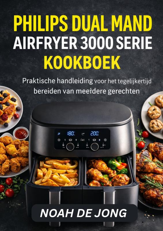 Omslag van PHILIPS DUAL MAND AIRFRYER 3000 SERIE KOOKBOEK