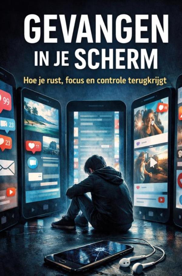Omslag van Gevangen in je scherm