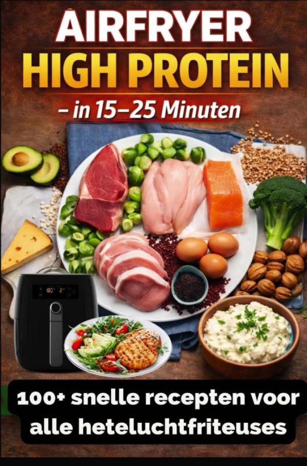 Omslag van Airfryer High Protein – in 15–25 minuten 100+ snelle recepten voor alle heteluchtfriteuses – inclusief voedingswaarden