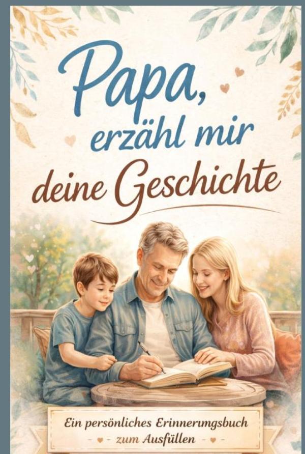 Omslag van Papa, erzähl mir deine Geschichte – Persönliches Erinnerungsbuch für Väter zum Ausfüllen