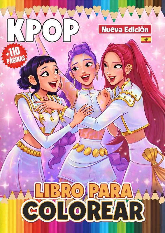 Omslag van KPop Demon Hunters Libro para Colorear