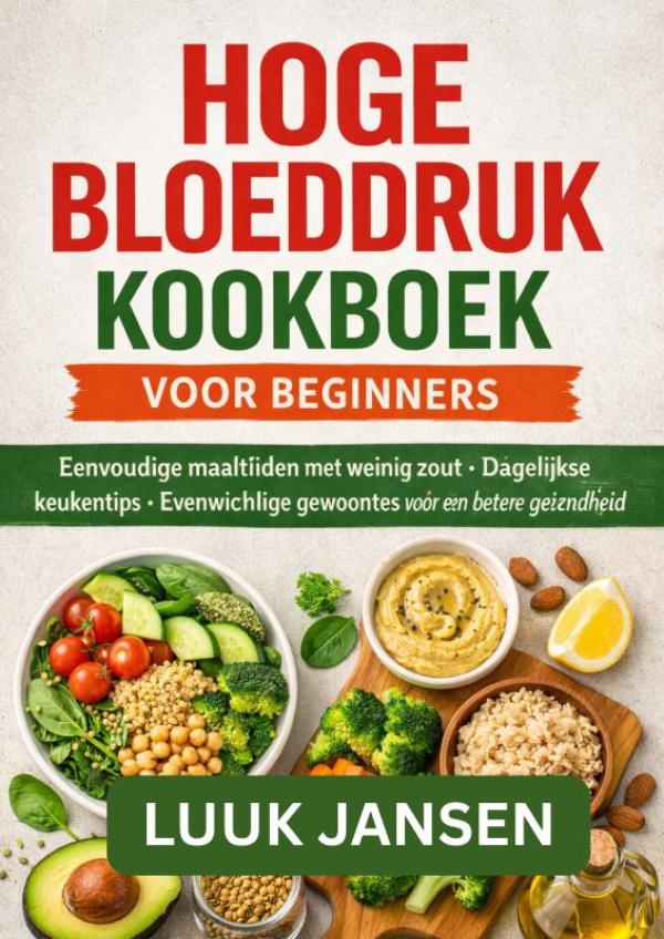 Omslag van HOGE BLOEDDRUK KOOKBOEK VOOR BEGINNERS