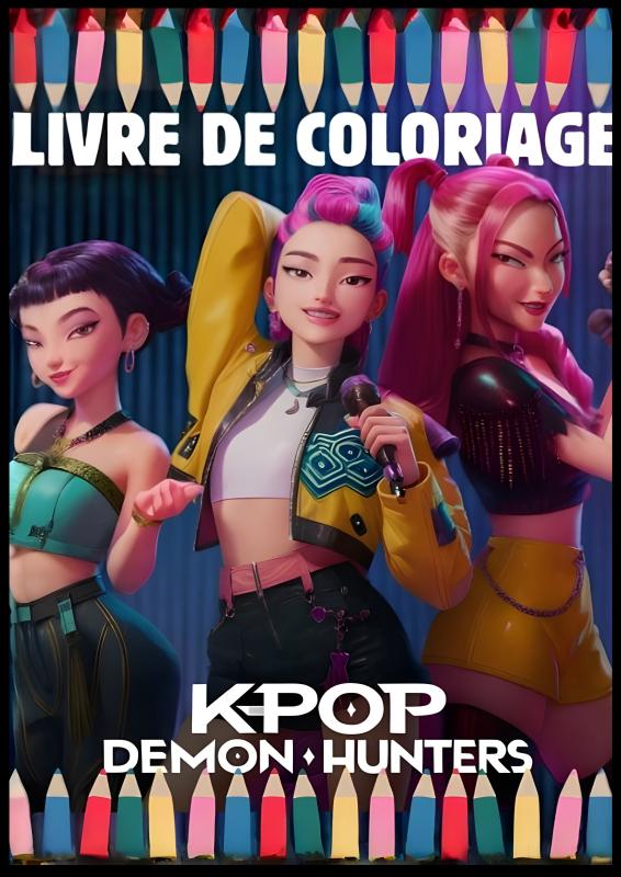 Omslag van Livre De Coloriage Kpop Demon Hunters