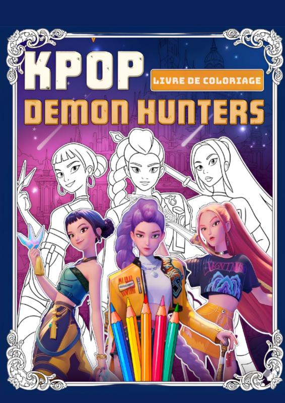 Omslag van Livre De Coloriage Kpop Demon Hunters