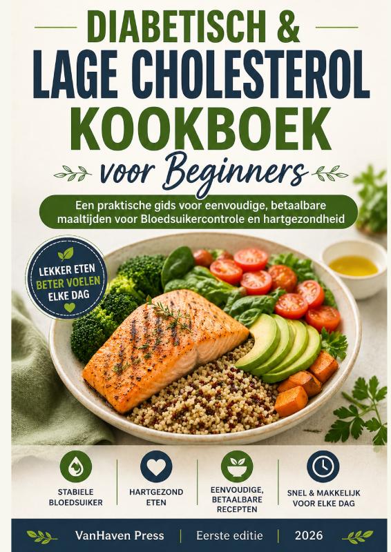 Omslag van Diabetisch & Lage cholesterol Kookboek voor Beginners