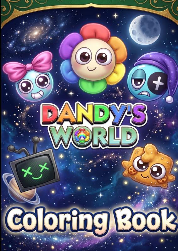 Omslag van Dandy's World Coloring Book for Kids