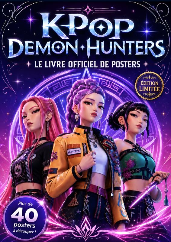 Omslag van KPop Demon Hunters Le livre de posters officiel- Avec 40 posters !