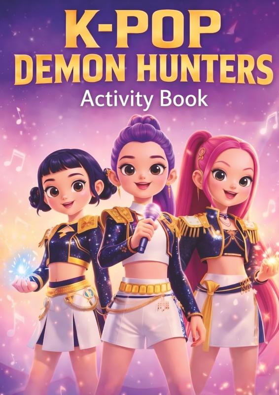 Omslag van KPop Demon Hunters Activity Book for Kids Ages 6-10