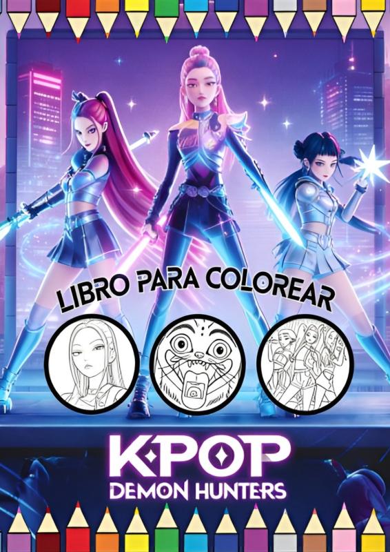 Omslag van Libro para colorear Artistas del Futuro K-P0P
