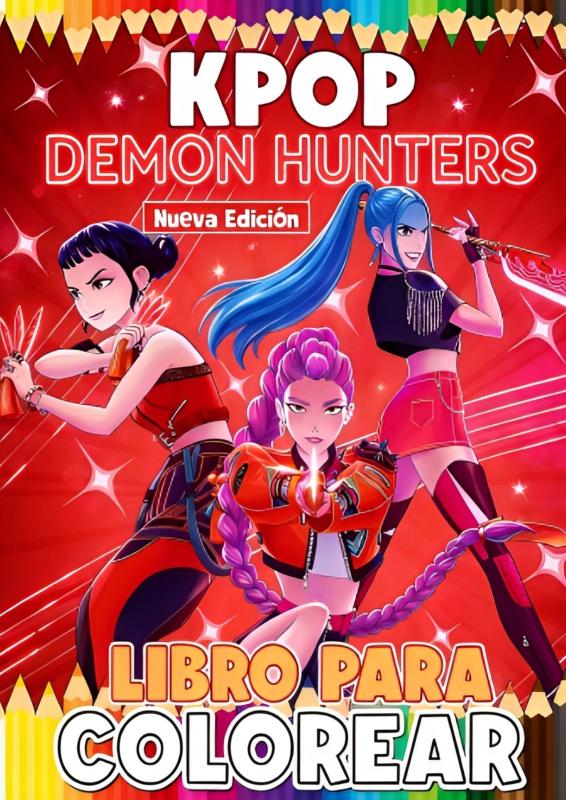 Omslag van Libro para colorear Estrellas de Fantasía Urbana K-POP