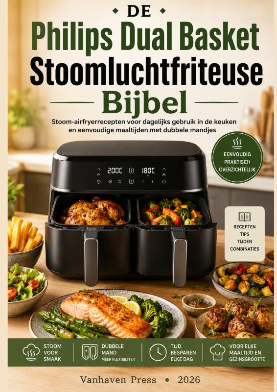 Omslag van Philips Dual Basket Stoomluchtfriteuse Bijbel