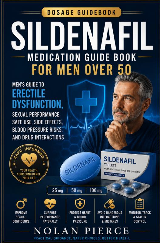Omslag van Sildenafil Medication Guide Book for Men Over 50
