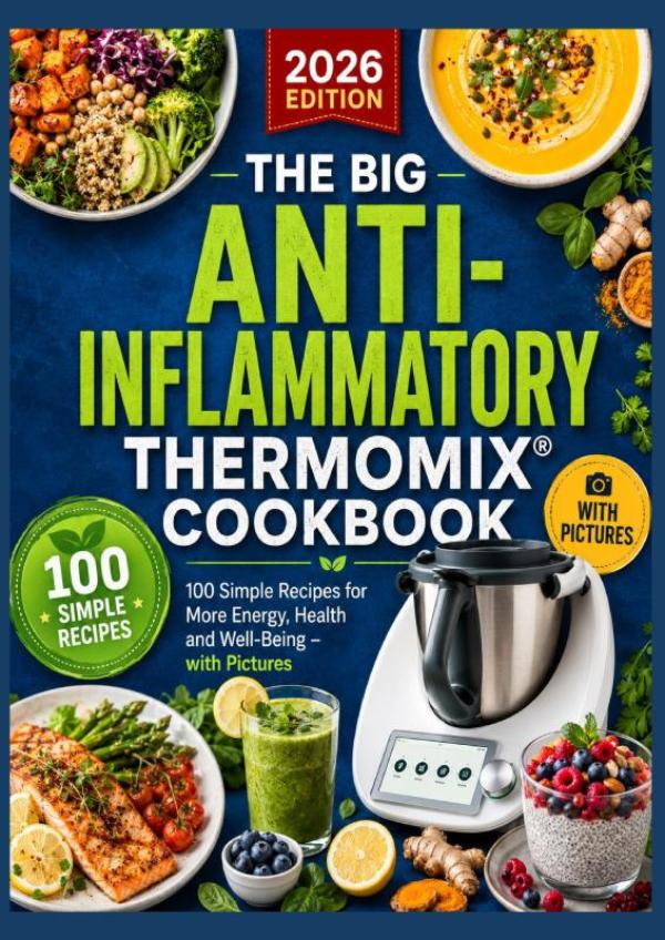 Omslag van The Big Anti-Inflammatory Thermomix® Cookbook 100 Simple Recipes for More Energy, Health and Well-Being – with Pictures Table of Contents