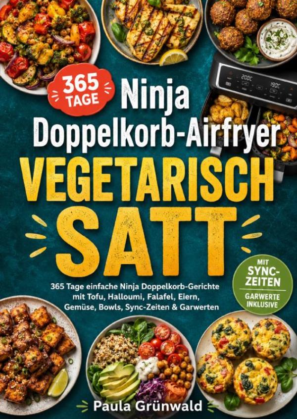 Omslag van Ninja Doppelkorb-Airfryer vegetarisch satt