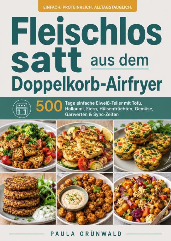Omslag van Fleischlos satt aus dem Doppelkorb-Airfryer