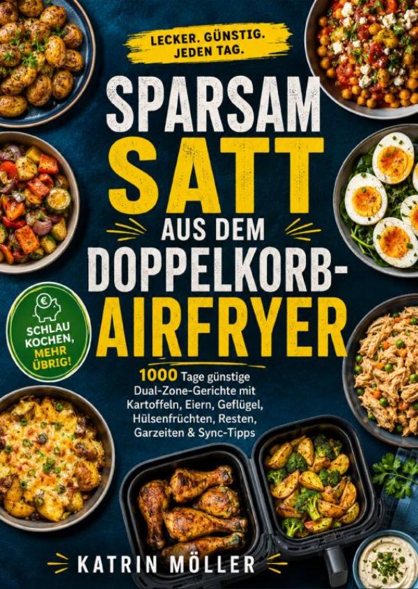 Omslag van Sparsam satt aus dem Doppelkorb-Airfryer