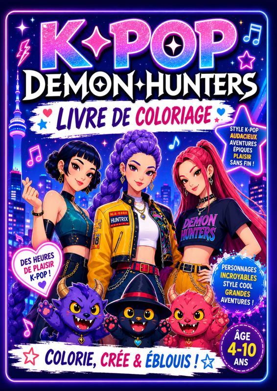 Omslag van KPop Demon Hunters Livre de Coloriage