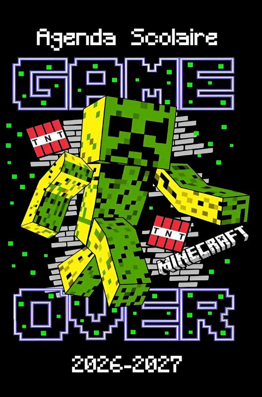 Omslag van Minecraft Agenda Scolaire 2026-2027