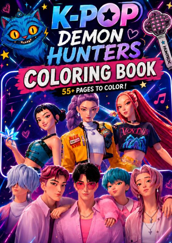Omslag van Kpop Demon Hunters COLORING BOOK