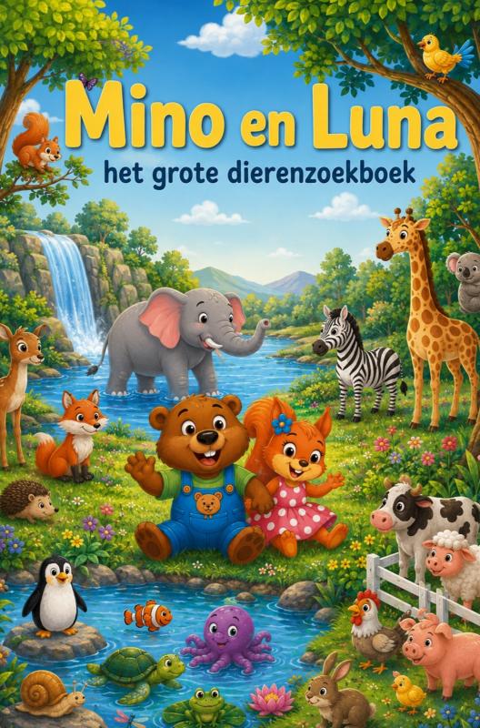 Omslag van Mino en Luna: Het grote dierenzoekboek