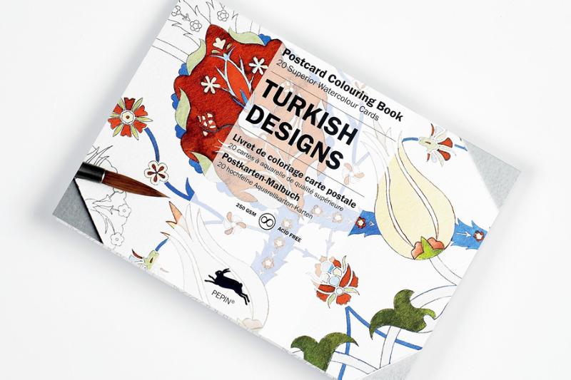 Omslag van Turkish Designs - Postcard Colouring Book