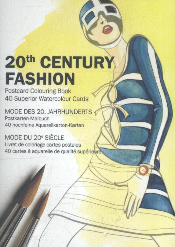 Omslag van 20th Century Fashion - Postcard Colouring Book