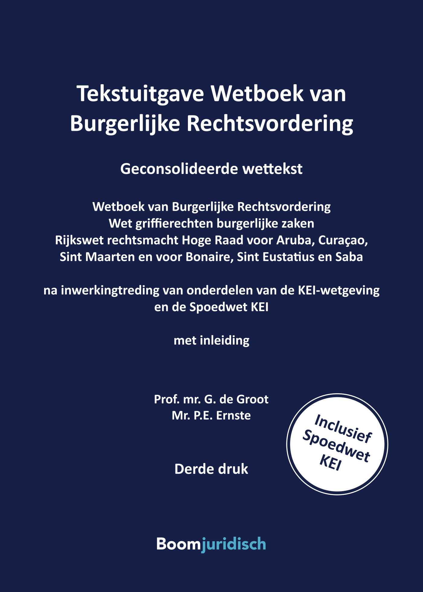 Omslag van Tekstuitgave Wetboek van Burgerlijke Rechtsvordering