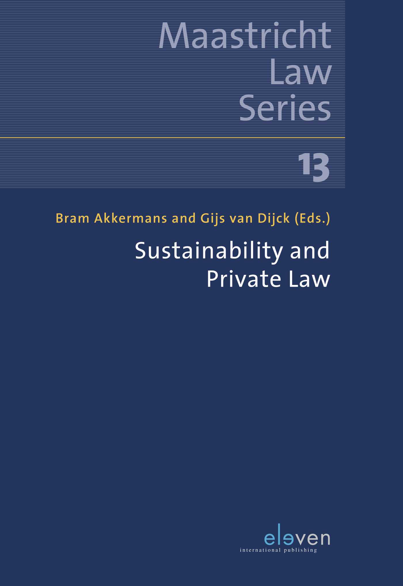 Omslag van Sustainability and Private Law