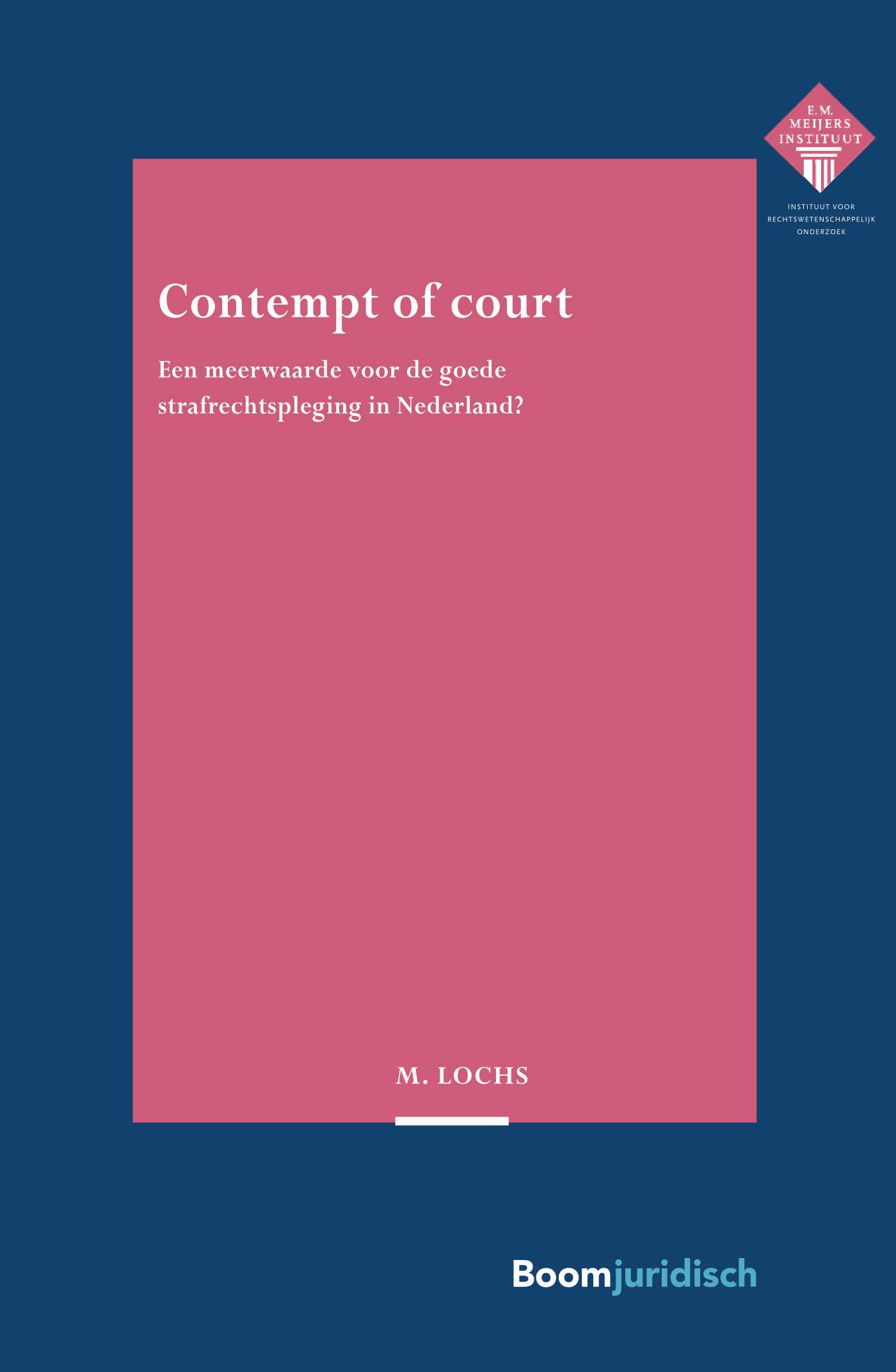 Omslag van Contempt of court