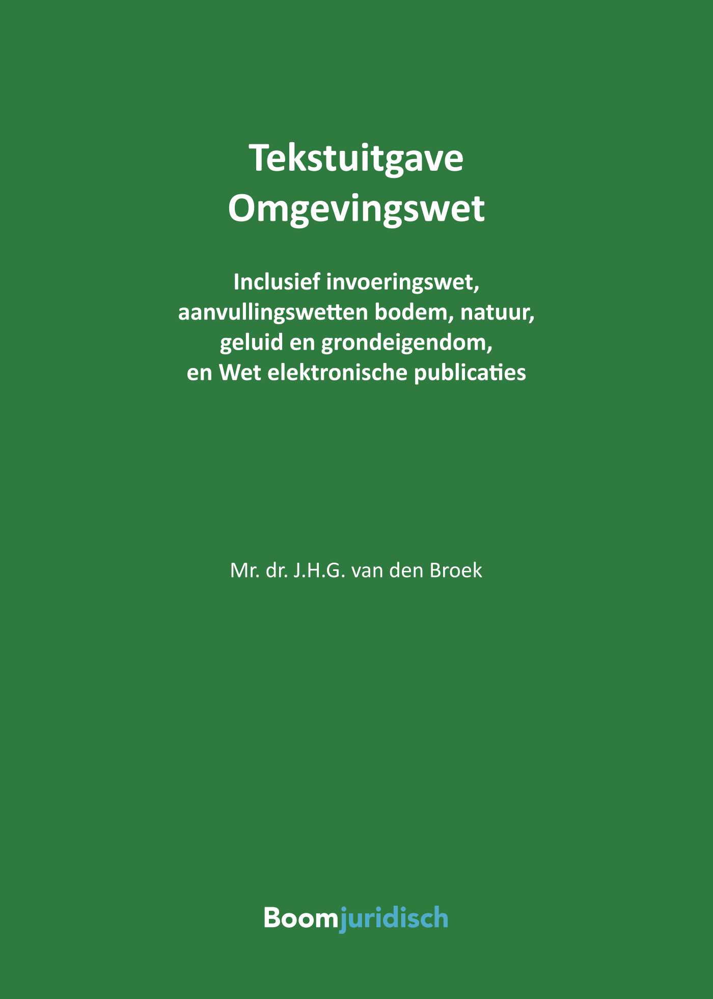 Omslag van Omgevingswet